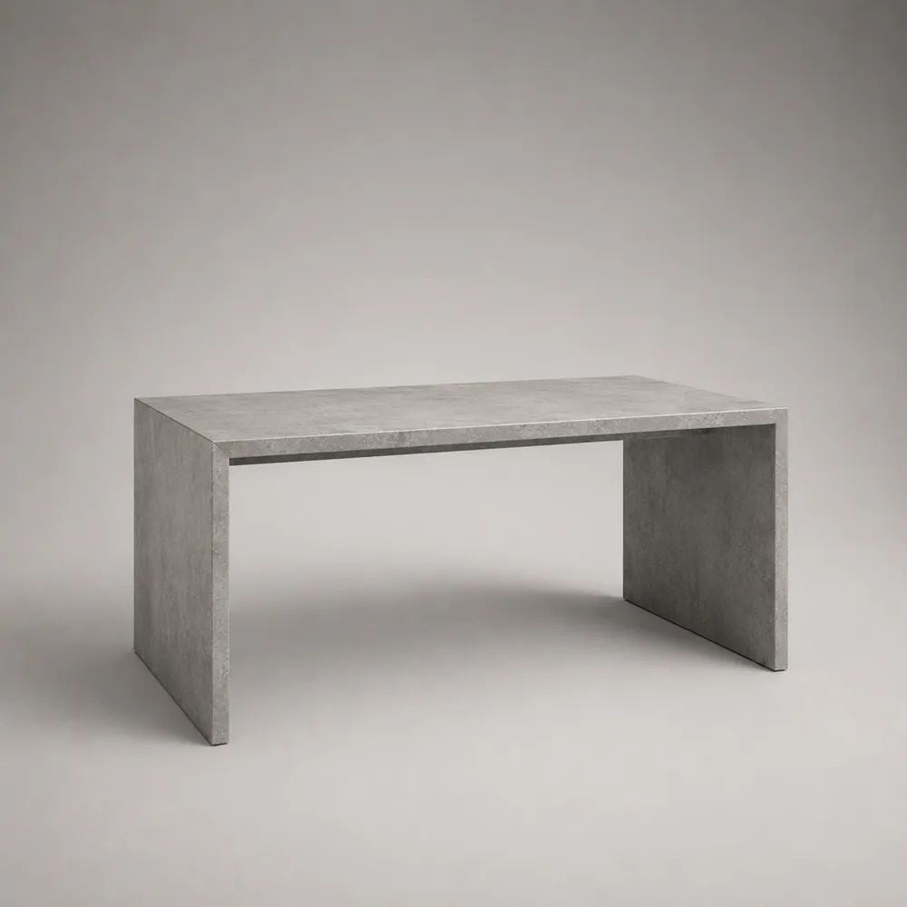 Esstisch 180 x 90 x 75 cm Grau Betonoptik Rechteckiger Tisch MDF Holzwerkstoff